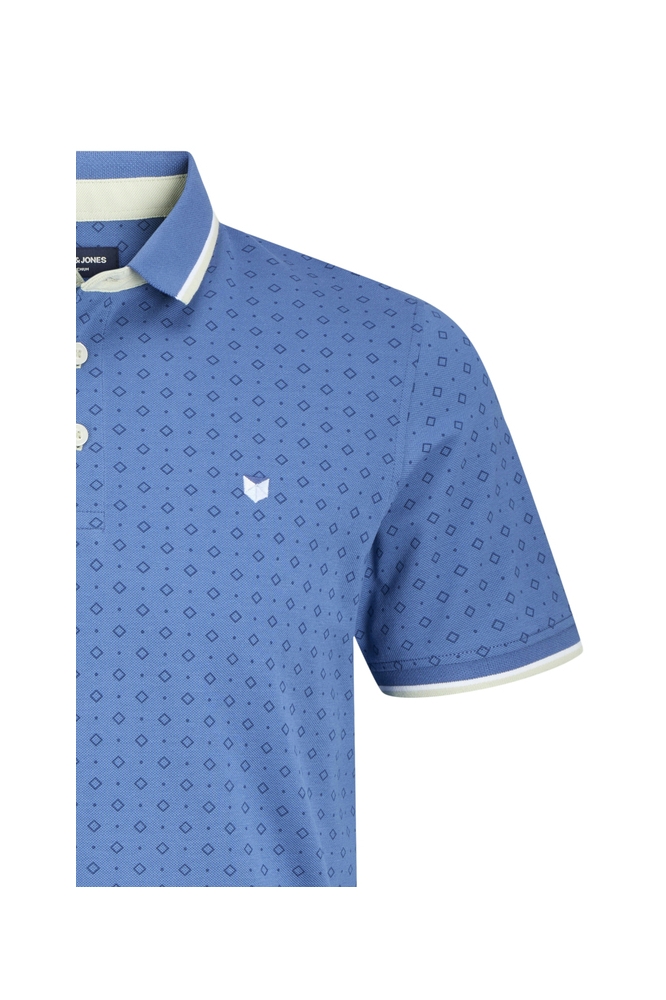 JPRPAULOS PLAY AOP BLU. SS POLO 12154548 Bright Cobalt/NEW